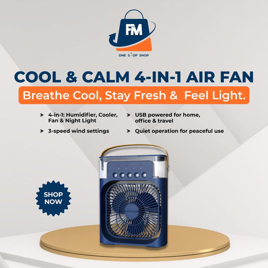 Stay Cool This Summer: Why the USB 4-in-1 Air Humidifier & Cooling Fan is a Game-Changer in Pakistan