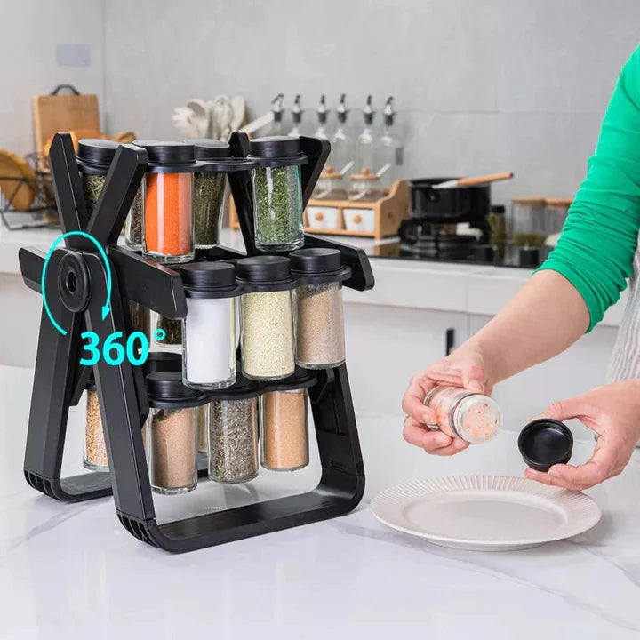 18 Jar 360 Rotating Spice Organizer