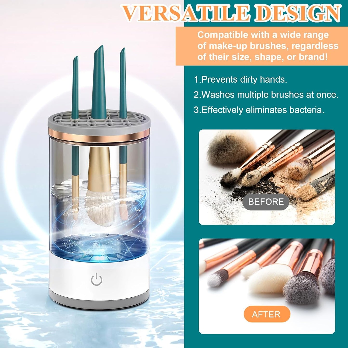 2 In 1 Electric Makeup Brush Cleaner Machine