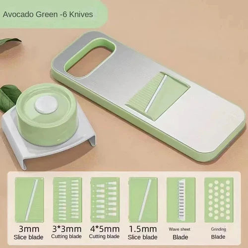 5-in-1 Stainless Steel Vegetable Cutter & Grater