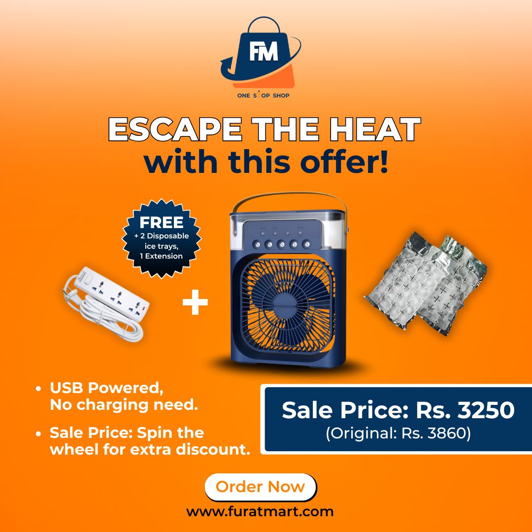 Air Humidifier & Fan With FREE Extension & Ice Bags!