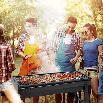 Ashtray BBQ Grill - Charcoal Grill With Stand - Drawer Type Ash Accumulator