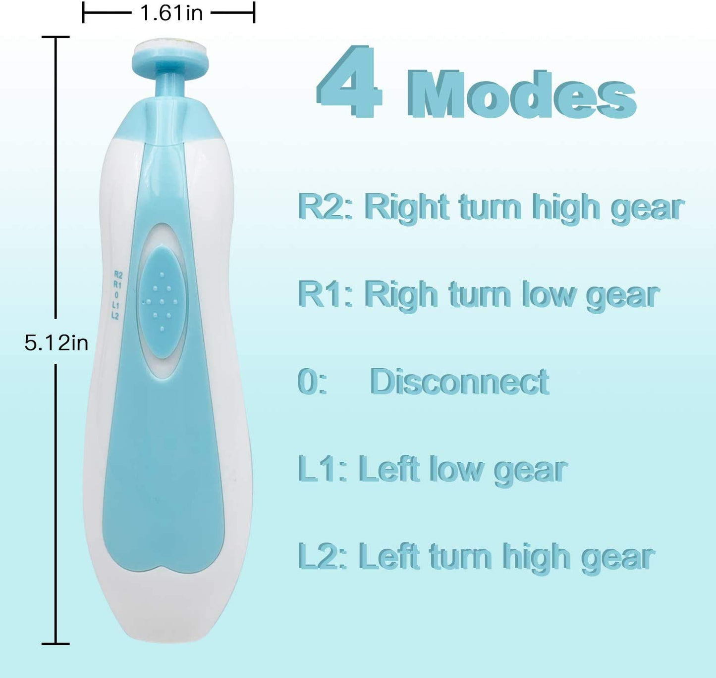 Baby Nail Trimmer File with Light Safe Electric Nail Clippers