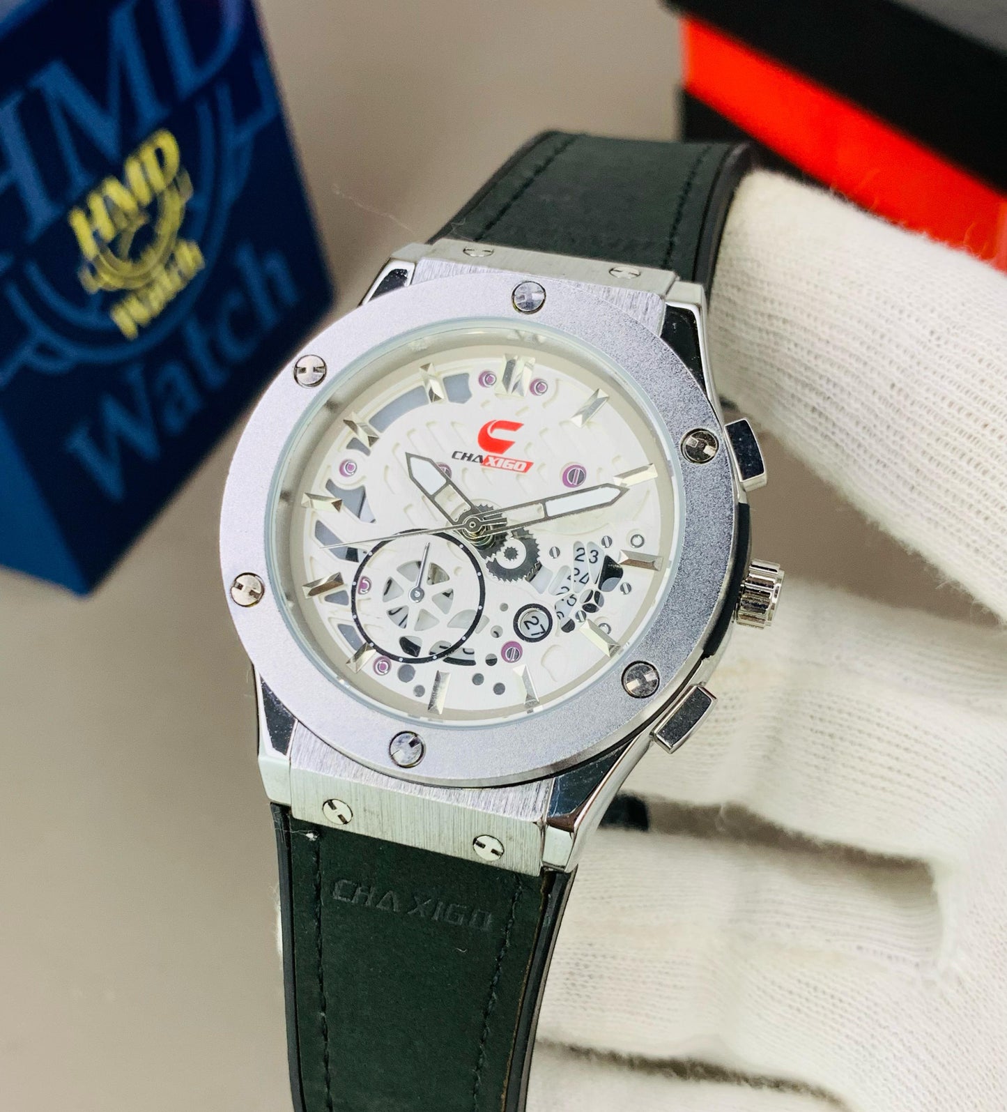 CHAXIGO Elite Men's Leather Watch