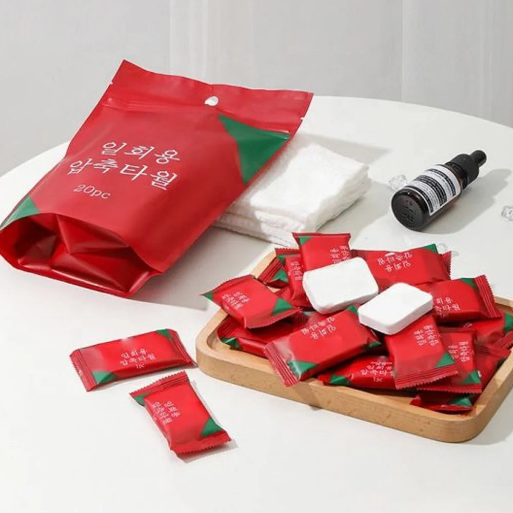 Compressed travel size towels