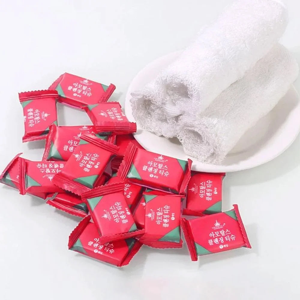 Compressed travel size towels