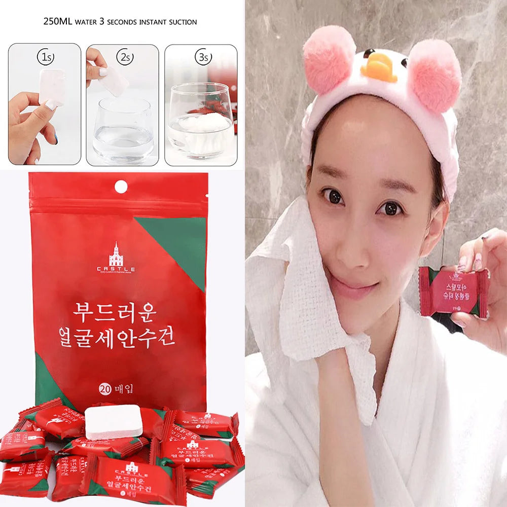 Compressed travel size towels