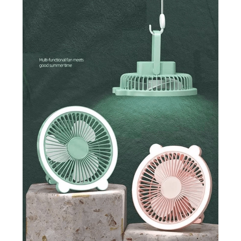 Desktop, Table & Ceiling Lamp Fan With Light