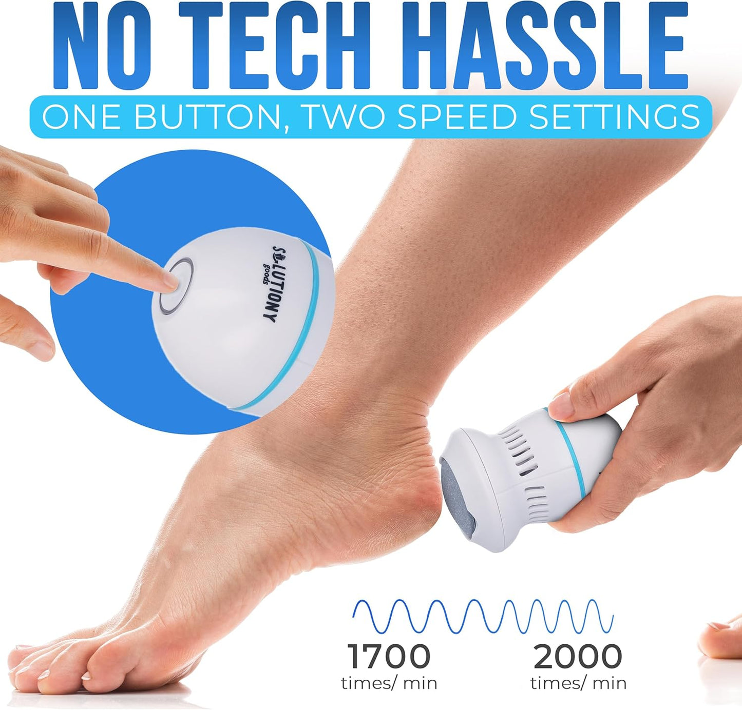 Electric Foot Callus Remover - USB-Rechargeable With Built-in Vacuum for Dead Skin Removal, Portable Foot File