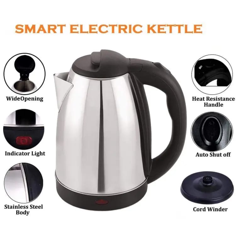 Electric Kettle - High Quality - Stainless Steel Body - Water & Milk Boiler - Kettle For Boiling