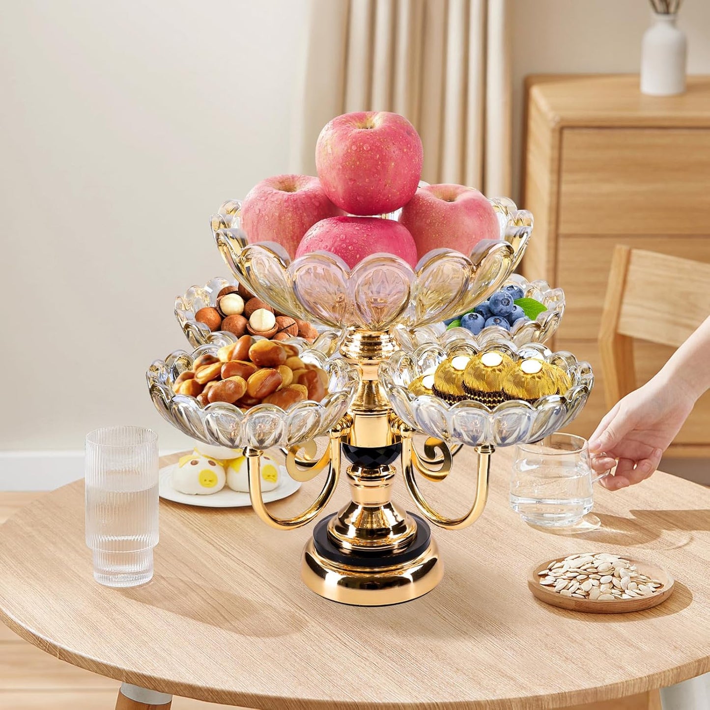 European Style Rotating Dry Fruits & Fruits Platter Stand