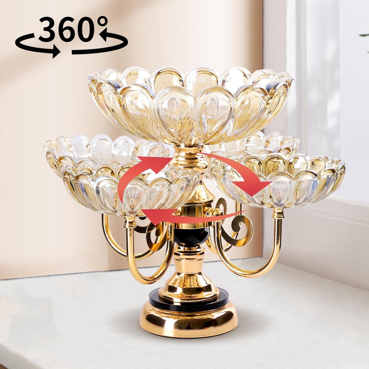 European Style Rotating Dry Fruits & Fruits Platter Stand