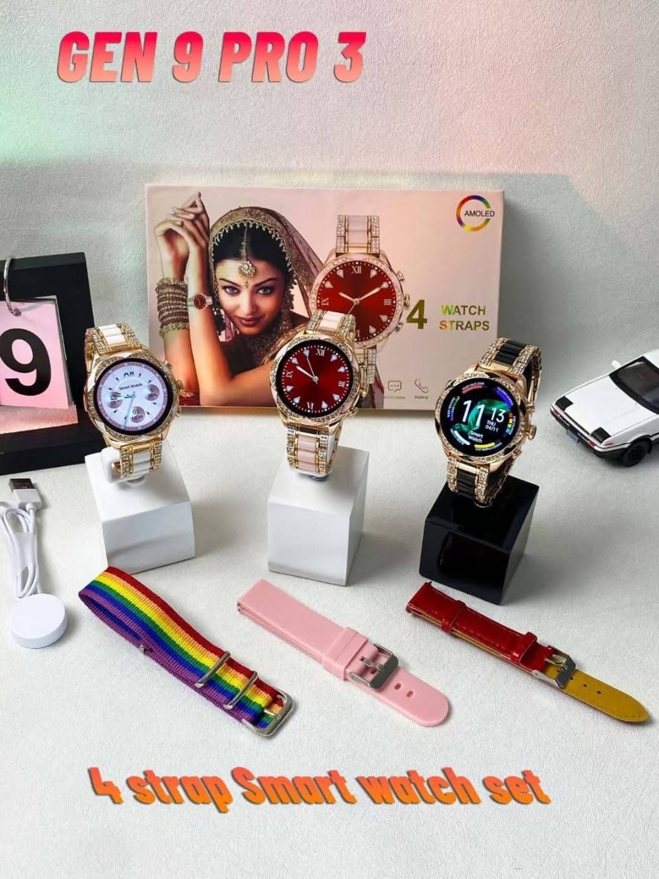 GEN 9 PRO 3 – 4 Strap Smart Watch Set