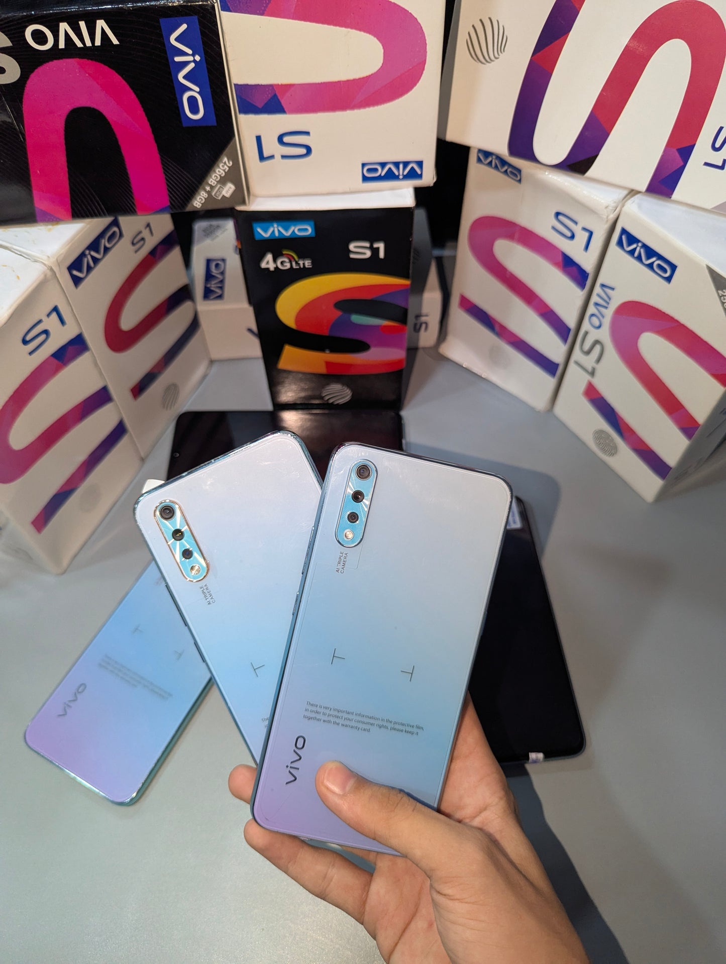 Imported ViVo S1 with Box Dual Engine Fast Charger Back Jelly Cover Handsfree Sim Eject Tool - 8/256 RAM ROM (for user 6/128) - Super AMOLED Display - Dual Sim Approved - Vivo Mobile - Vivo Phone - Budget Phone - 4G Mobile - Smart Phone