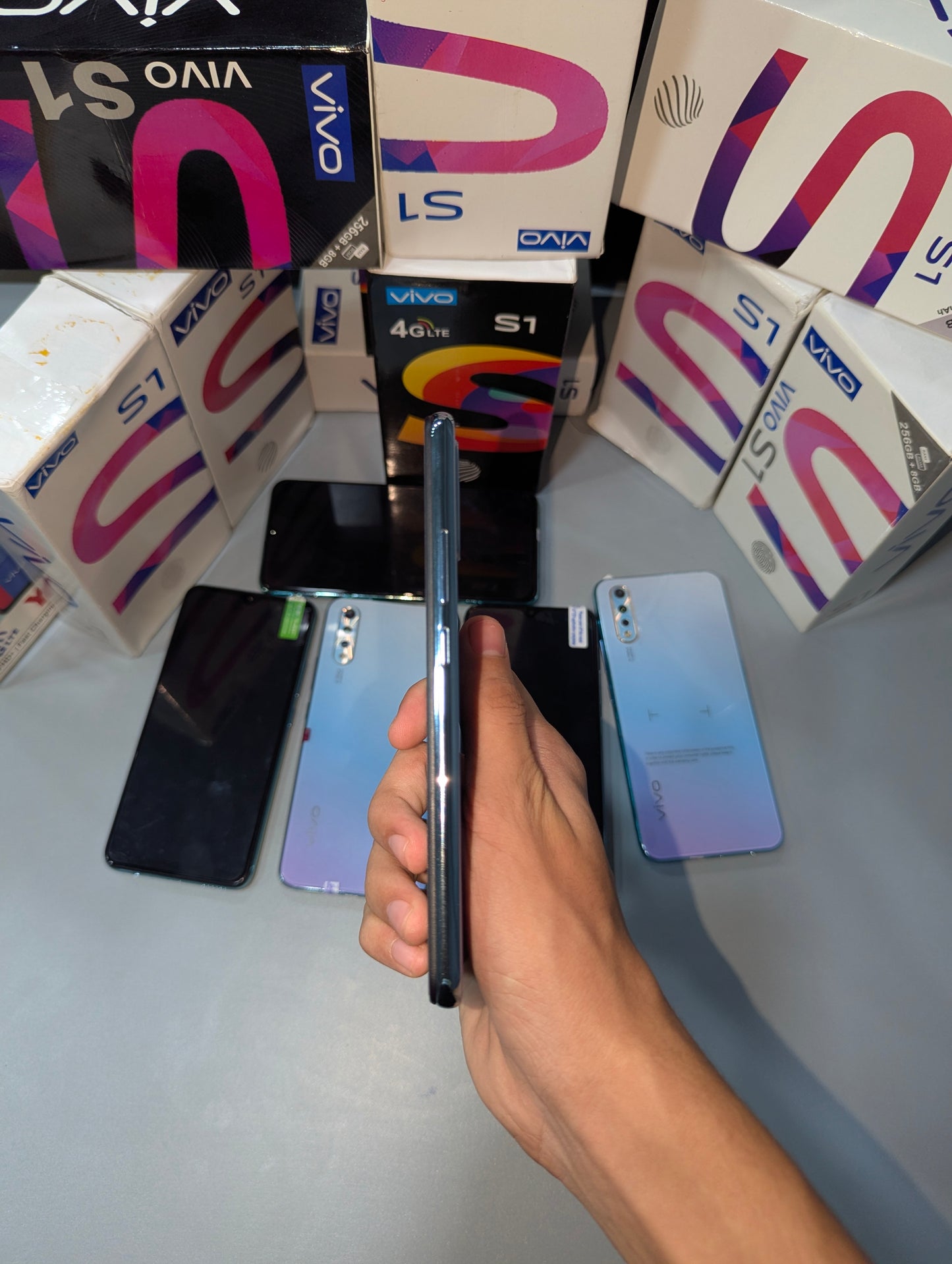 Imported ViVo S1 with Box Dual Engine Fast Charger Back Jelly Cover Handsfree Sim Eject Tool - 8/256 RAM ROM (for user 6/128) - Super AMOLED Display - Dual Sim Approved - Vivo Mobile - Vivo Phone - Budget Phone - 4G Mobile - Smart Phone