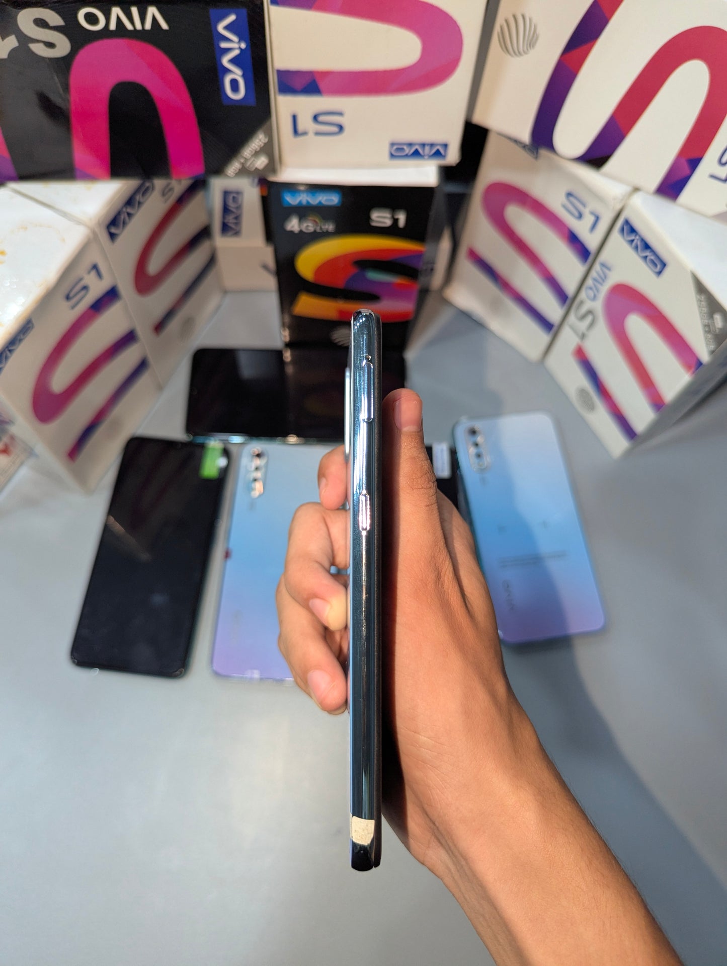 Imported ViVo S1 with Box Dual Engine Fast Charger Back Jelly Cover Handsfree Sim Eject Tool - 8/256 RAM ROM (for user 6/128) - Super AMOLED Display - Dual Sim Approved - Vivo Mobile - Vivo Phone - Budget Phone - 4G Mobile - Smart Phone