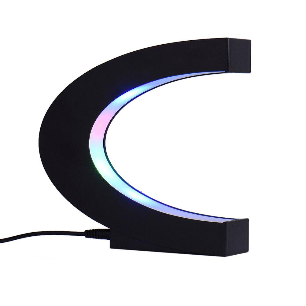 LED Night Light C Shaped Globe Atmosphere Lamp Magnetic Suspension Globe Home Decoration