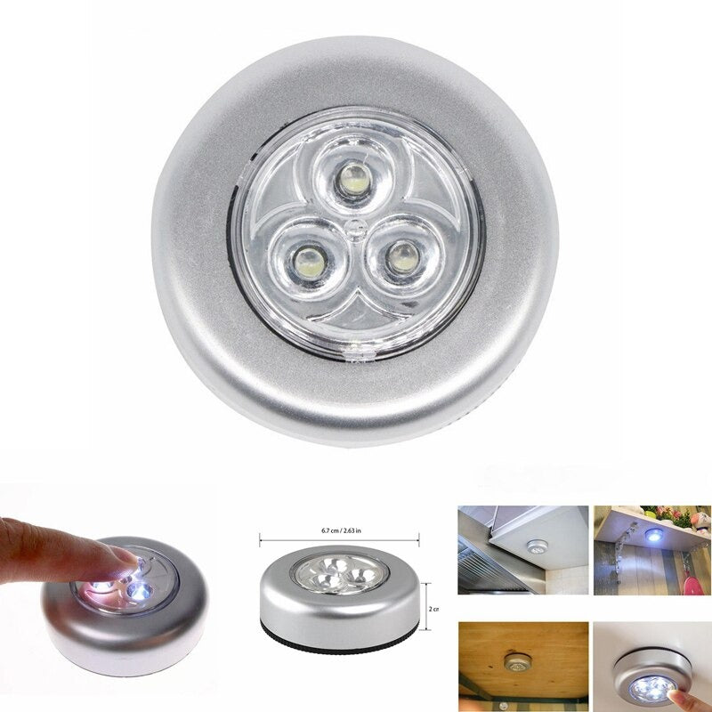 LED Tap Touch Light - ONOFF Tap Light Push Button - Soft LED Night Light - Self Adhesive LED Lamp