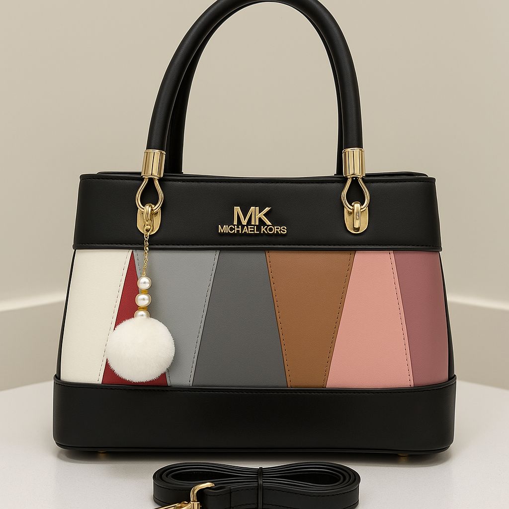 MK Chic Double Pocket Bag with Imported Keychain