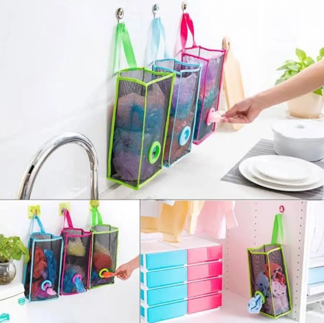 Plastic Bag Holder - Multi-Use Kitchen Organizer for Grocery Bags
