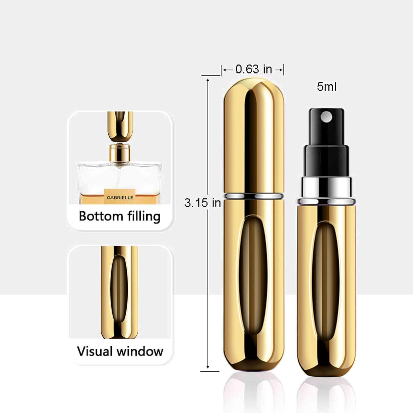 Portable Mini Refillable Perfume Atomizer Bottle Atomizer Travel Size Perfume Spray Bottles
