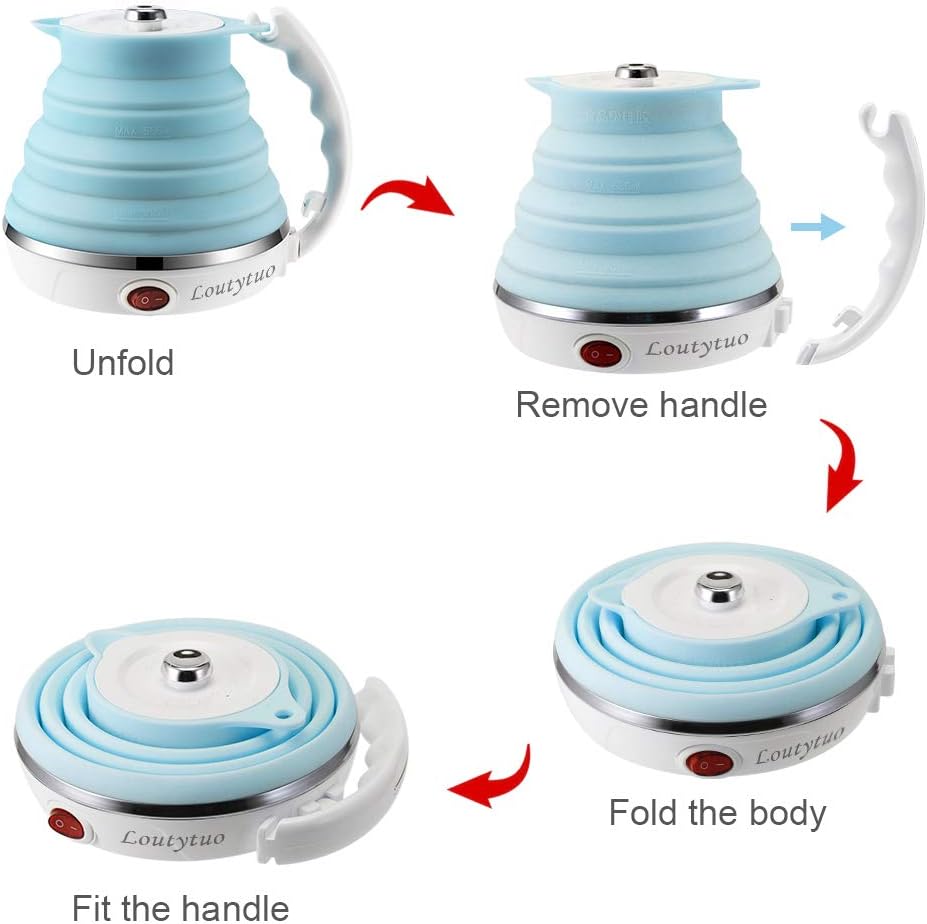 Portable Outdoor Foldable Silicone electric Kettle travel Mini Folding Electric Kettle | Travel Folding Electric Kettle