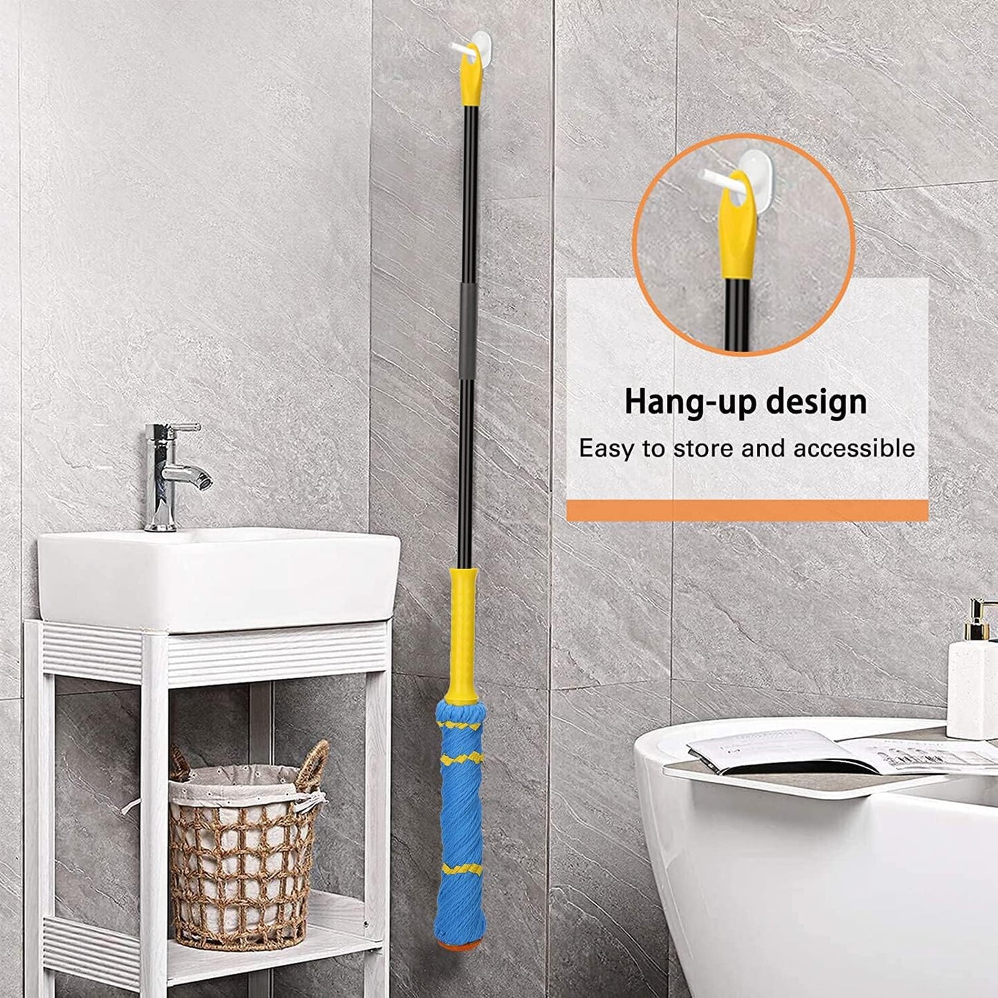 Self-Wringing Twist Mops for Floor Cleaning, Microfiber Floor mop, Easy Wringing Mop for Hardwood Commercial Household Clean