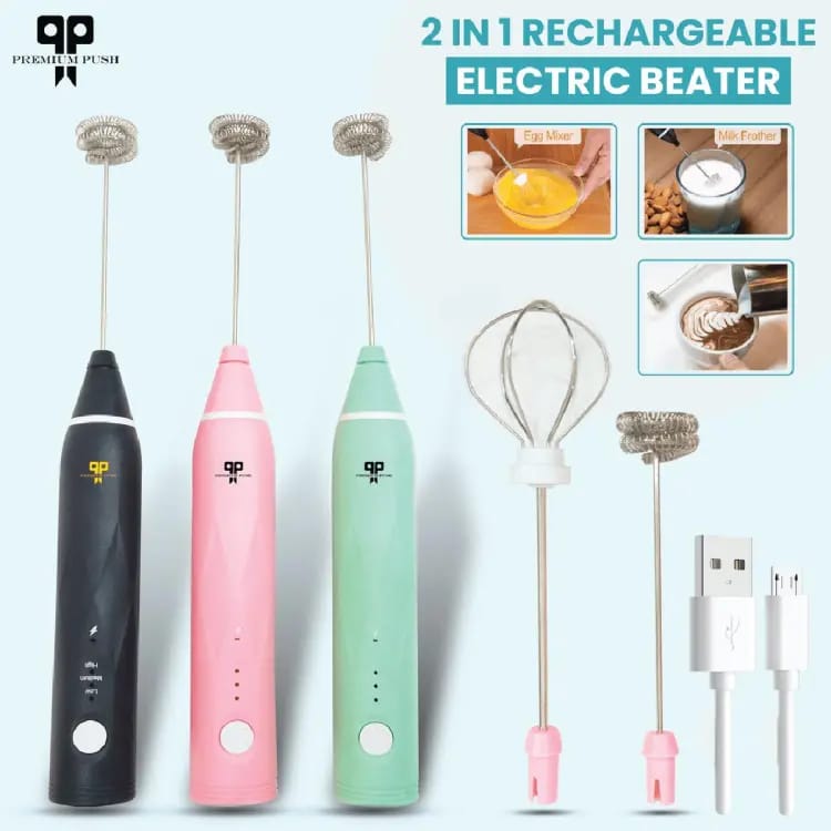 Stainless Steel Automatic Hand Held Electric Mixer - Mini Stirrer - electric beater