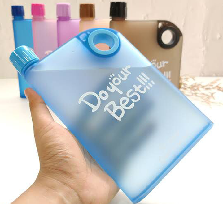 Transparent Plastic Notebook Style Water Bottle