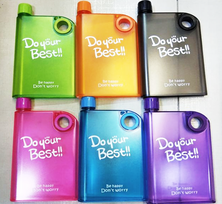 Transparent Plastic Notebook Style Water Bottle