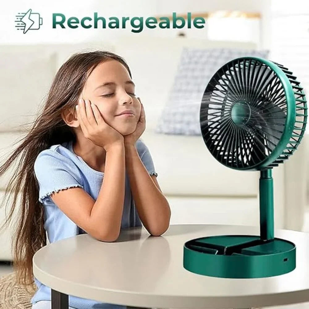 USB Rechargeable Telescopic Folding Fan