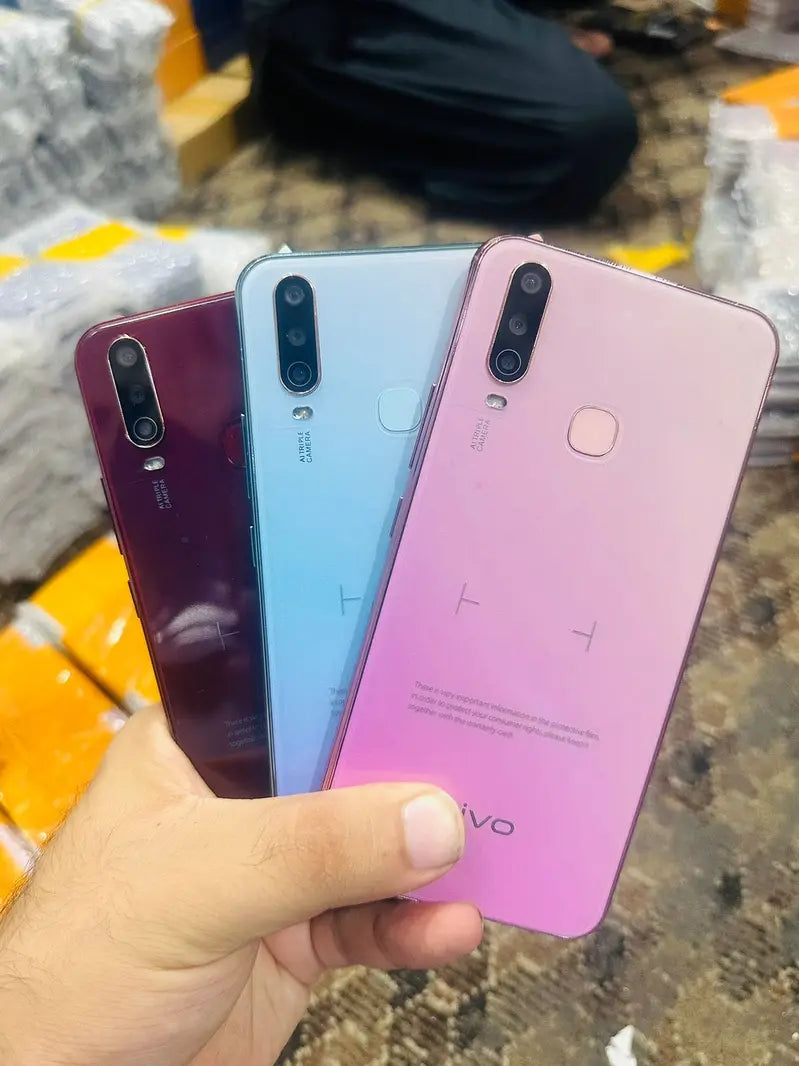 Vivo Y17 with Box Dual Engine Fast Turbo Charger Jelly Cover - 8GB RAM - 256GB Storage - 5000 mah battery - Dual sim Approved - Vivo Mobile - Budget Phone