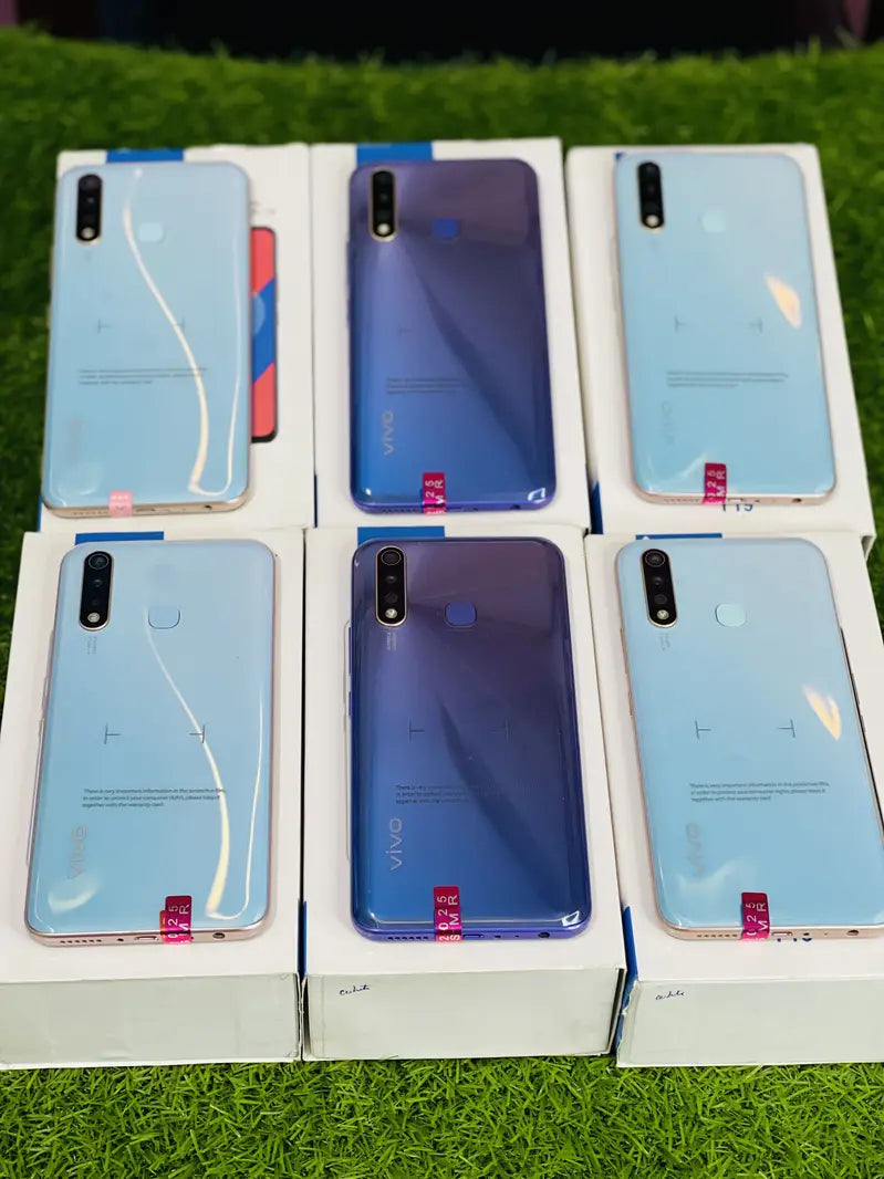 Vivo Y19 - 6.53 Inches IPS LCD Display - 8GB RAM - 256GB Storage - PTA Approved - Fingerprint Sensor - Helio P80 Processor - (Phone, Box & Charger ; Mix Color)