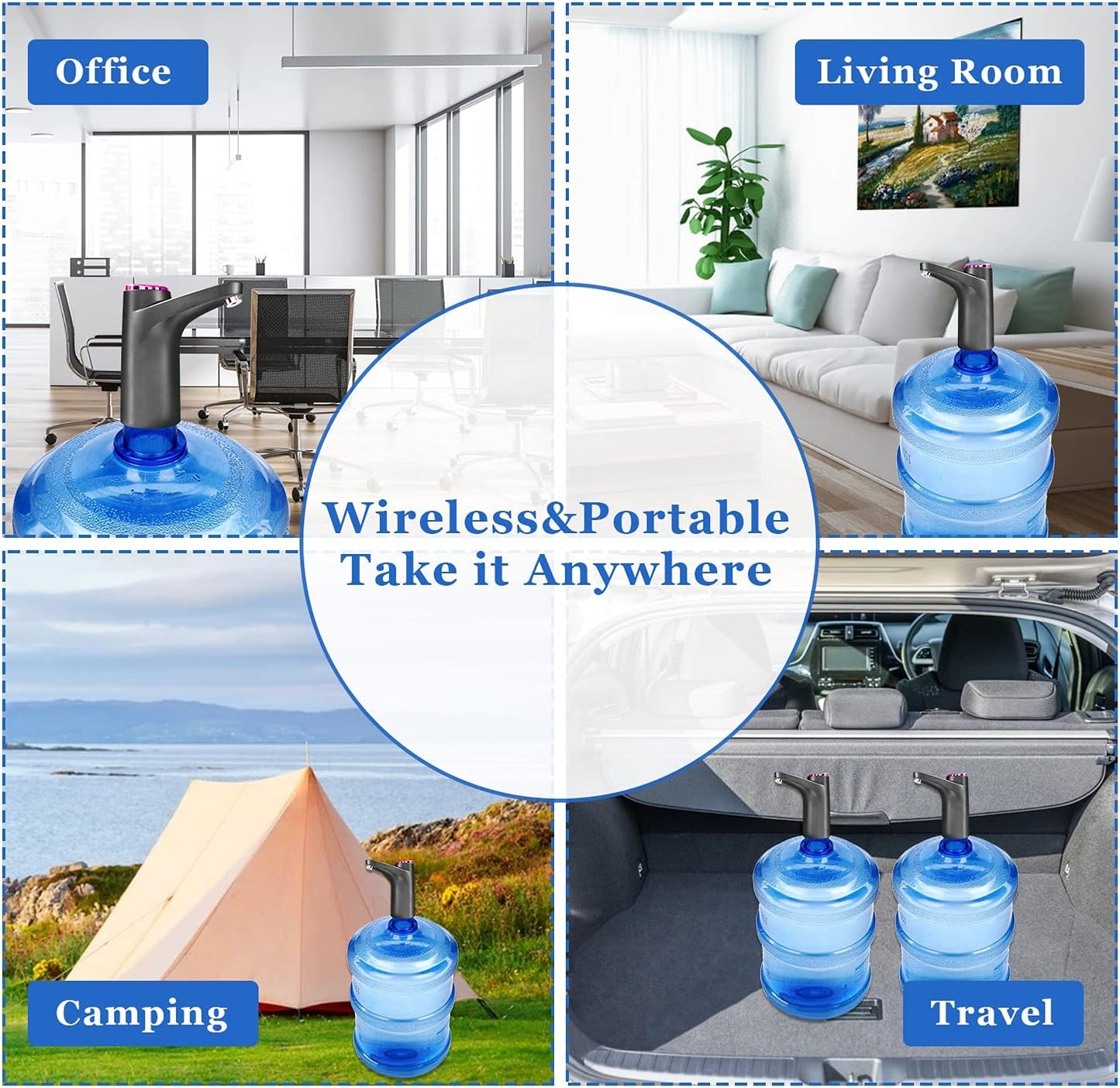Water Bottle Pump USB Charging Automatic