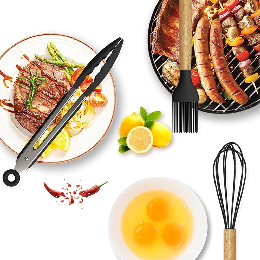 12 Pieces Cooking Tools Set Silicone Spoon Set (multicolor)