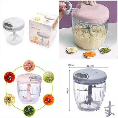 Manual Vegetable Cutter - Multifunctional cutter - spin cutter - 5 blades