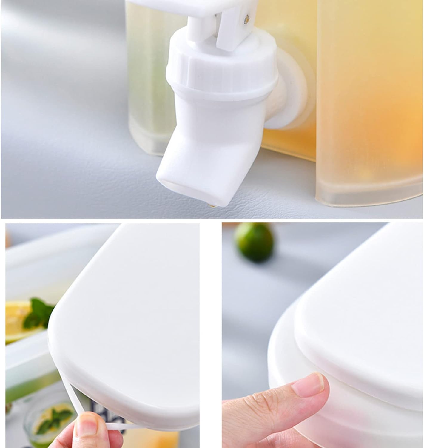 3.5L Drink Dispenser - Plastic Drinks Dispenser - Juice & Water Dispenser with Dual Use