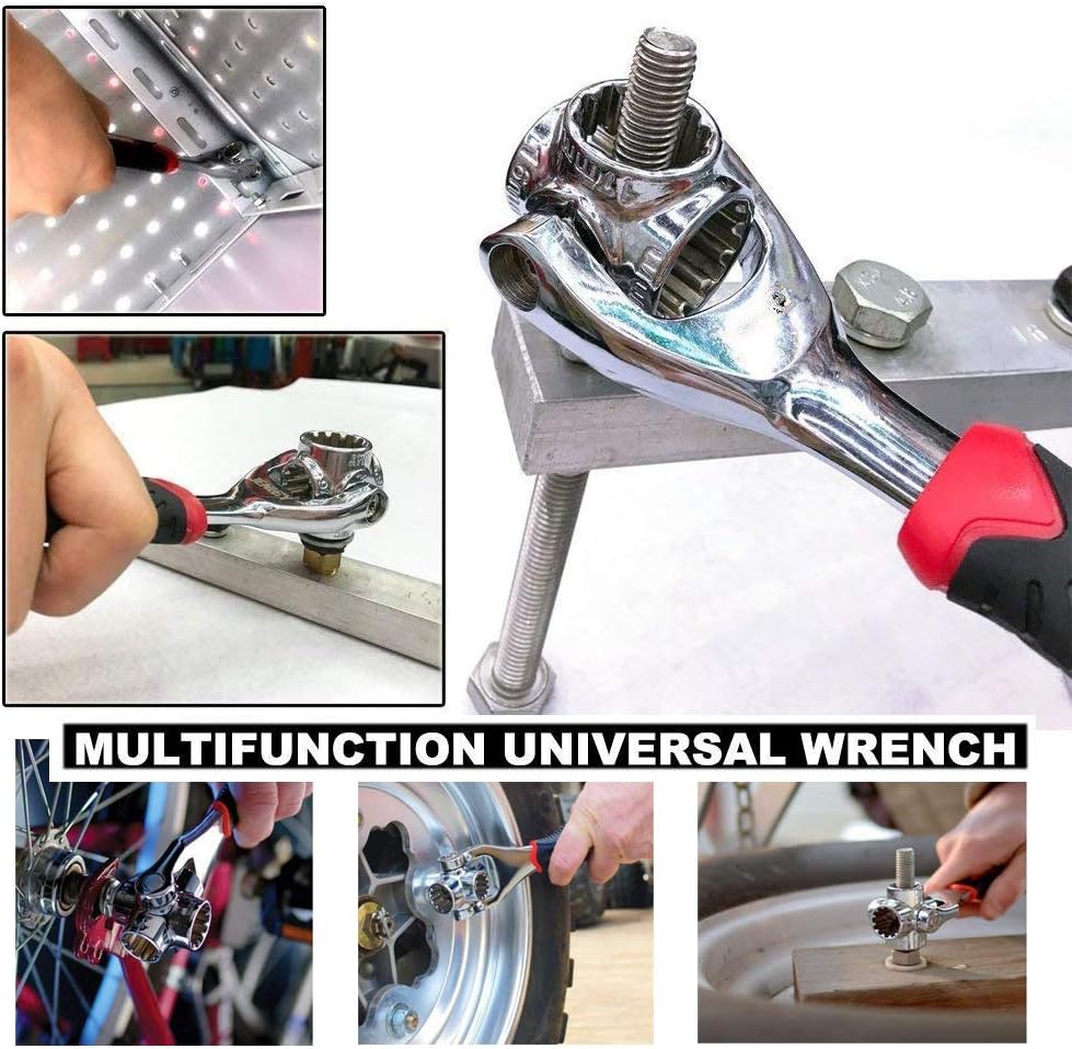 48-in-1 Universal Socket Wrench with 360° Rotating Head for Home and Car Repair
