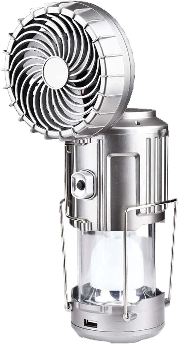 6 in 1 Portable Outdoor LED Camping Lantern with Solar Fan