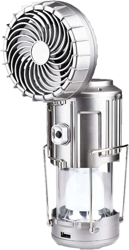 6 in 1 Portable Outdoor LED Camping Lantern with Solar Fan