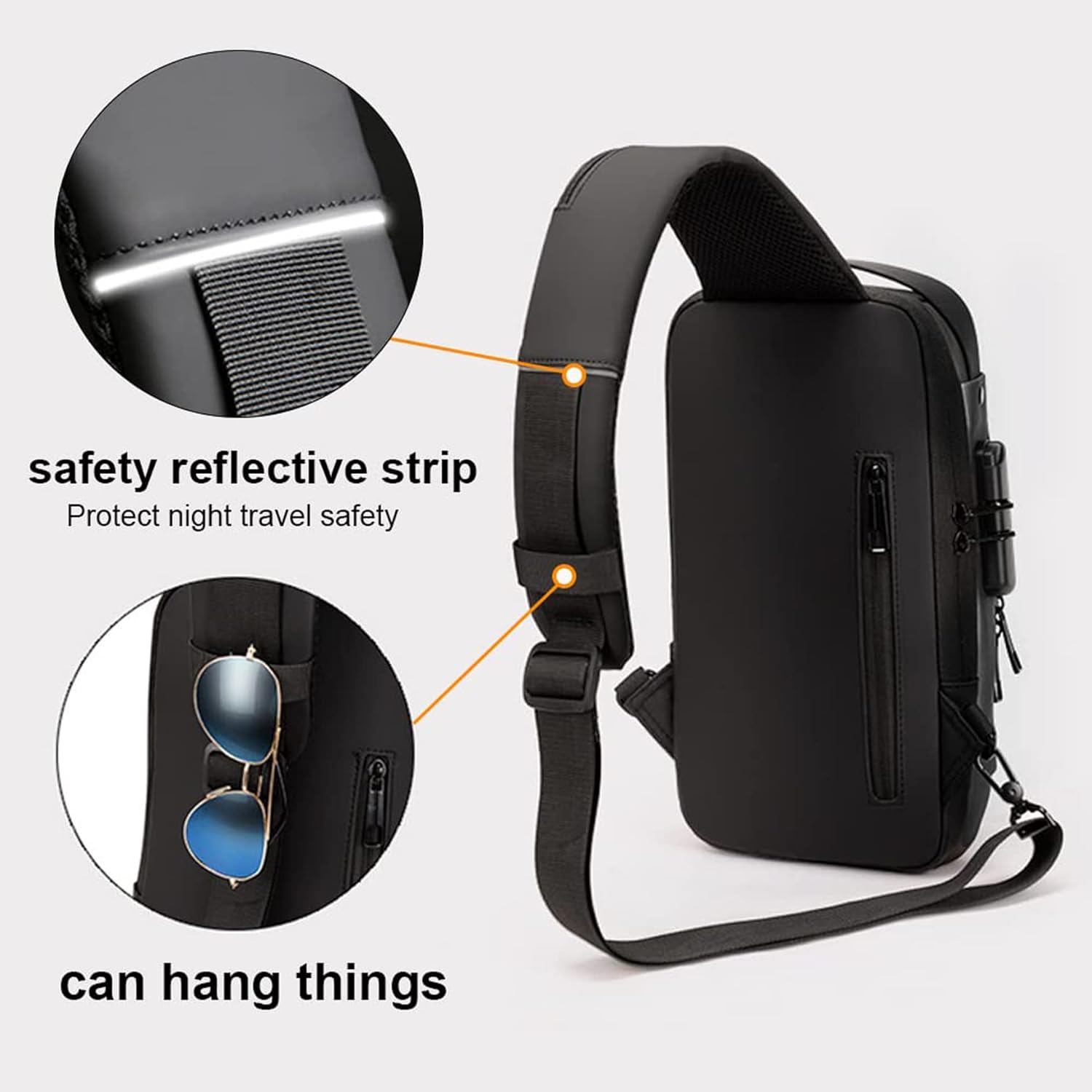 Anti Theft Sling Bag for Men & Women