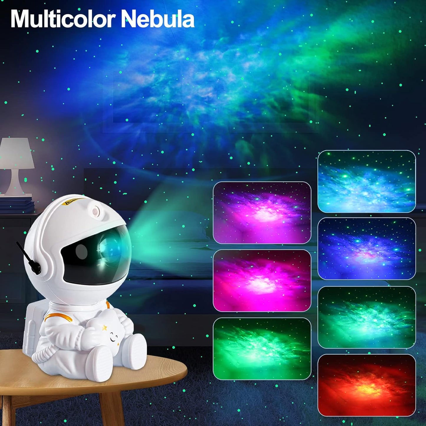 Astronaut Star Projector Galaxy Night Light