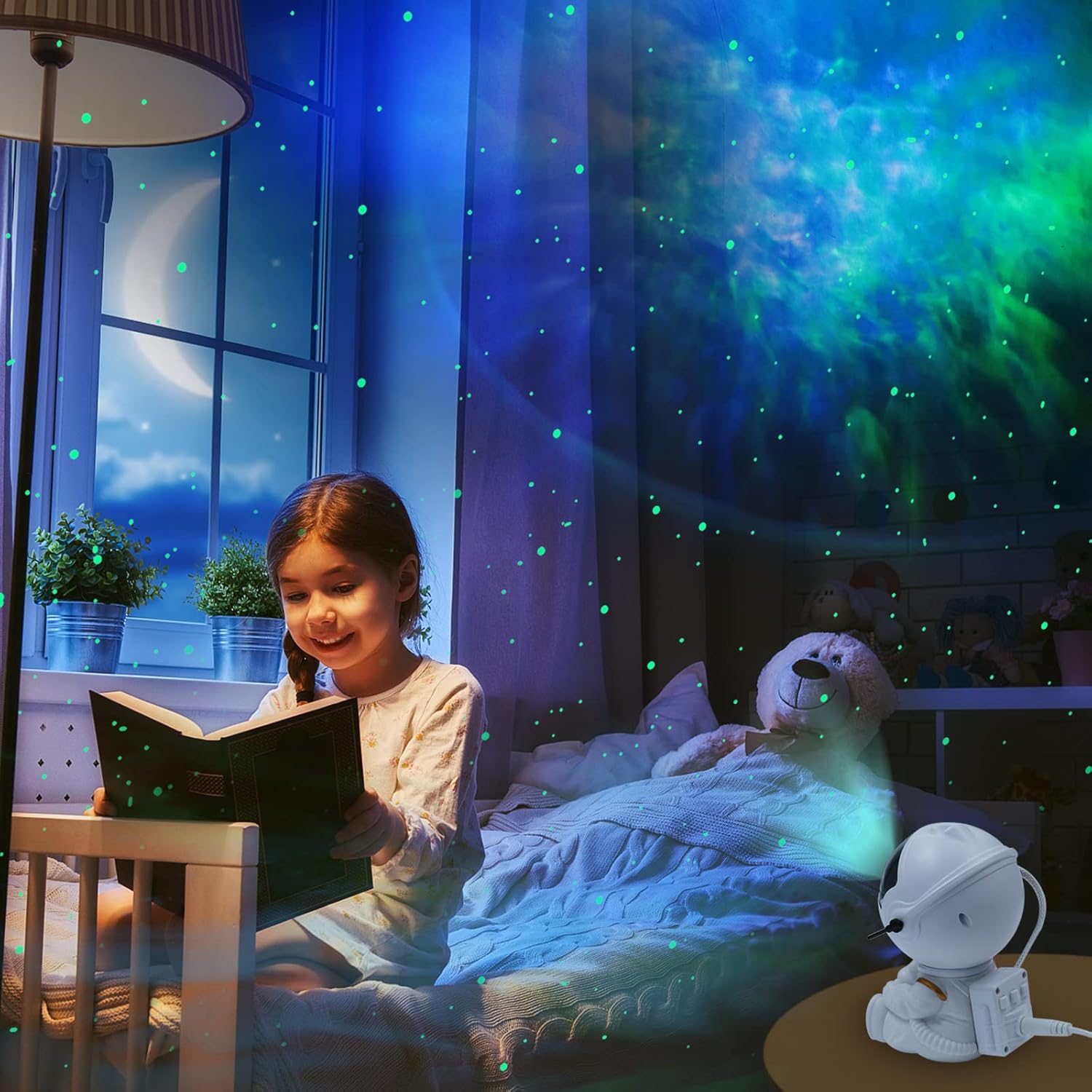 Astronaut Star Projector Galaxy Night Light