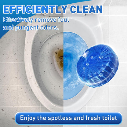 Automatic Toilet Cleaner Tablets Toilet Bowl Long Lasting Bathroom Tank Tablets (Blue)