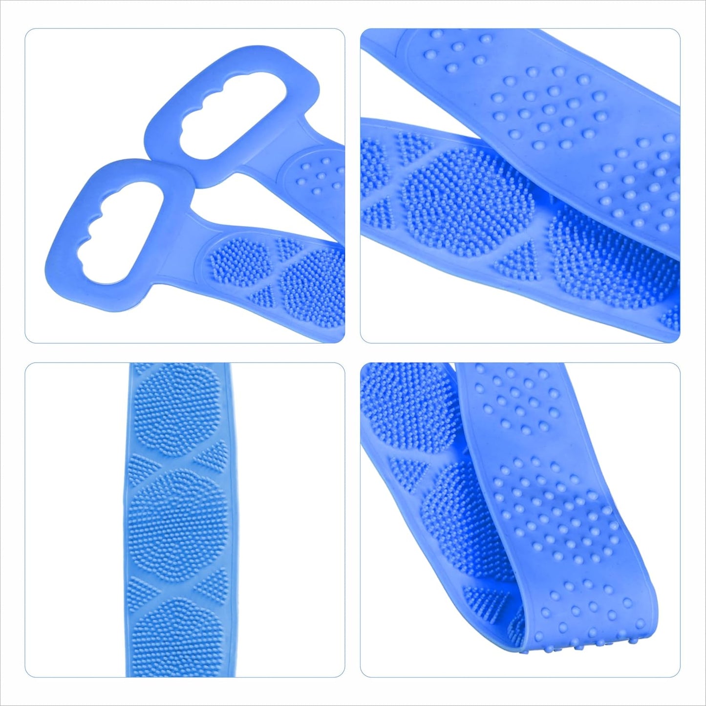 Back Washer for Shower Men and Women - Soft Silicone Bath Towel Scrubber