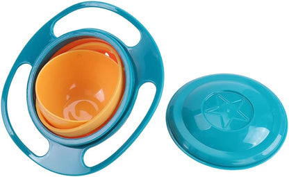 Berry President Magic Bowl 360 Degree Rotation Spill Resistant - Gyro Bowl with Lid For Toddler Baby Kids Children