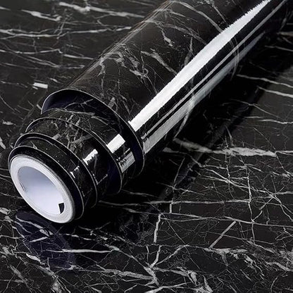 Black Peel and Stick Wallpaper - Marble Counter Top Backsplash Self Adhesive