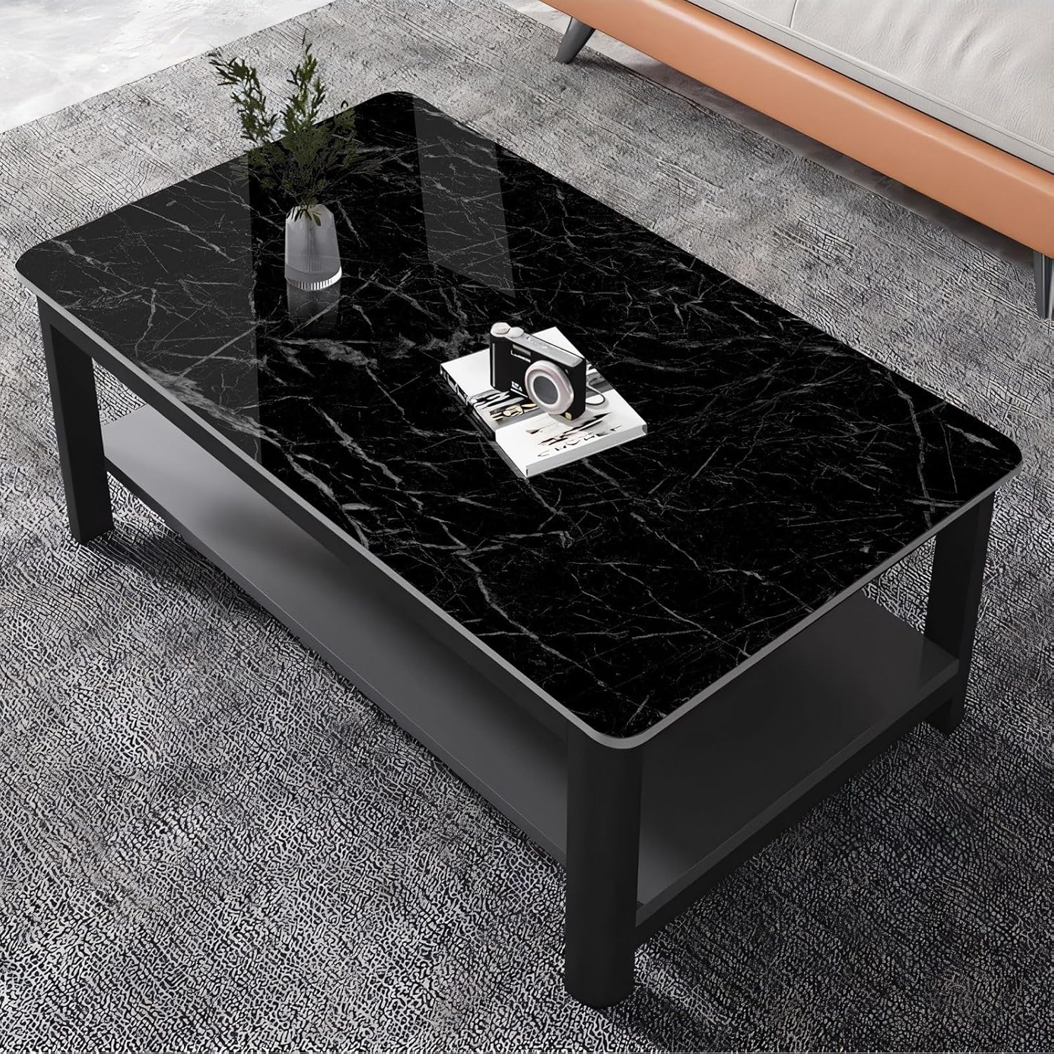 Black Peel and Stick Wallpaper - Marble Counter Top Backsplash Self Adhesive