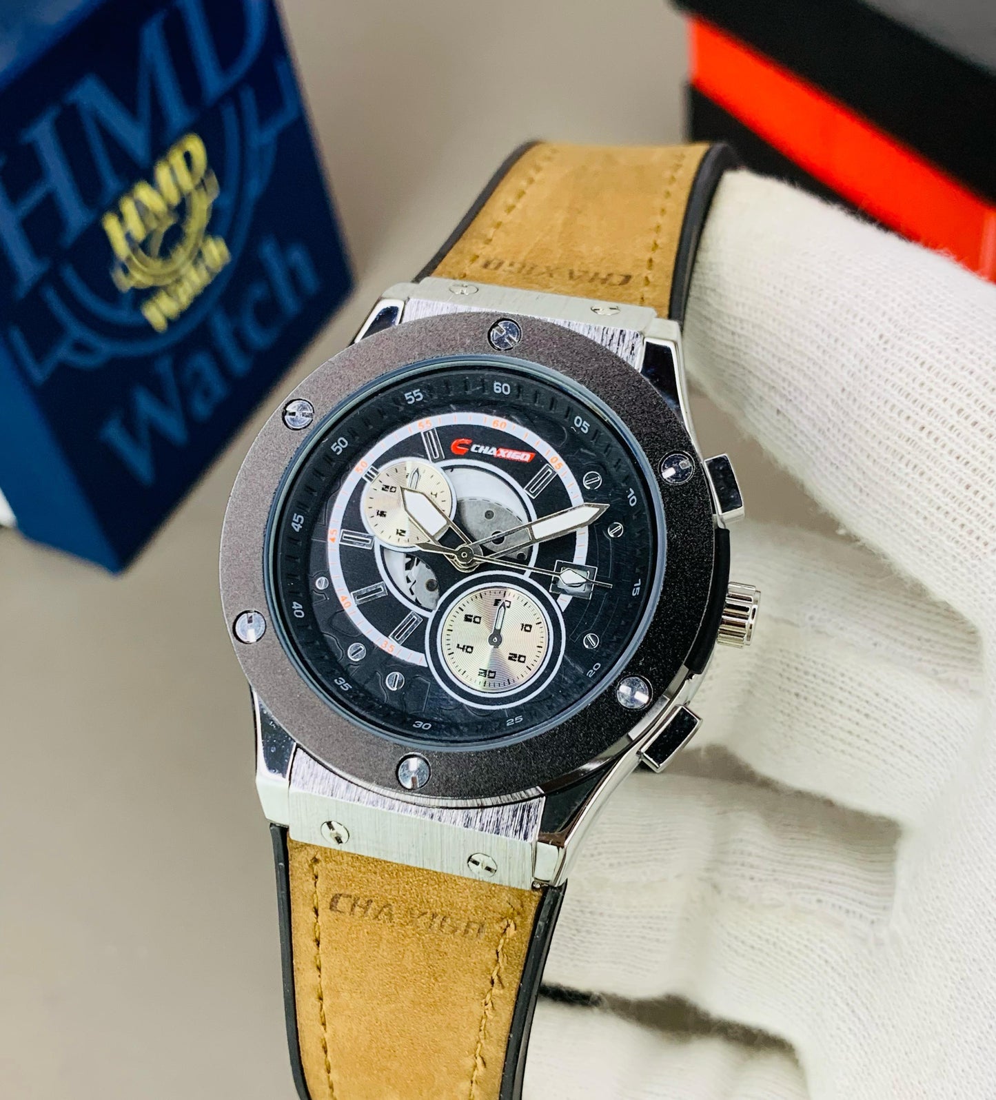 CHAXIGO Elite Men's Leather Watch