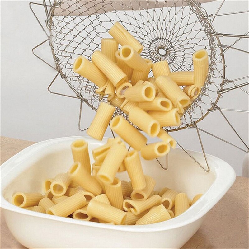 Chef Basket 12 In 1 Kitchen Tool Steam Rinse Deep Fry Fold Flat Easy To Store